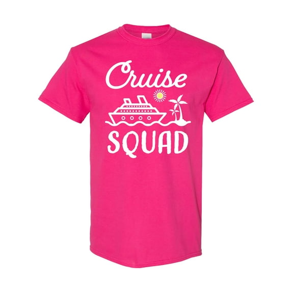 Inktastic Cruise Squad with Vector Cruise Ship and Palm Trees T-Shirt