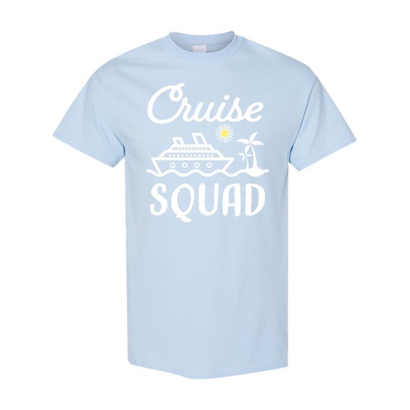 Inktastic Cruise Squad with Vector Cruise Ship and Palm Trees T-Shirt