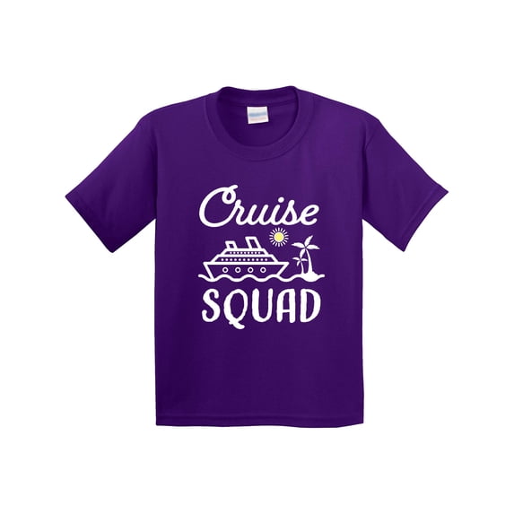Inktastic Cruise Squad with Vector Cruise Ship and Palm Trees Youth T-Shirt