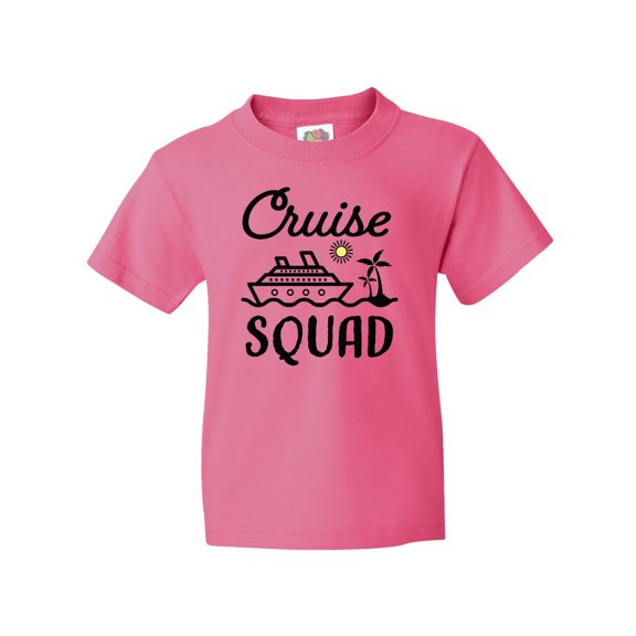 Inktastic Cruise Squad with Vector Cruise Ship and Palm Trees Youth T-Shirt