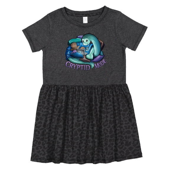 Inktastic Cryptid Mode Cute Loch Ness Monster Girls Toddler Dress