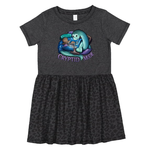 Inktastic Cryptid Mode Cute Loch Ness Monster Girls Toddler Dress