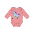thumbnail image 1 of Inktastic Crystal Unicorn Boys or Girls Long Sleeve Baby Bodysuit, 1 of 5