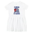 thumbnail image 1 of Inktastic Cuban Awesome Pride Girls Toddler Dress, 1 of 5