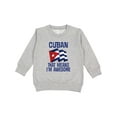 thumbnail image 1 of Inktastic Cuban Awesome Pride Toddler Sweatshirt, 1 of 4