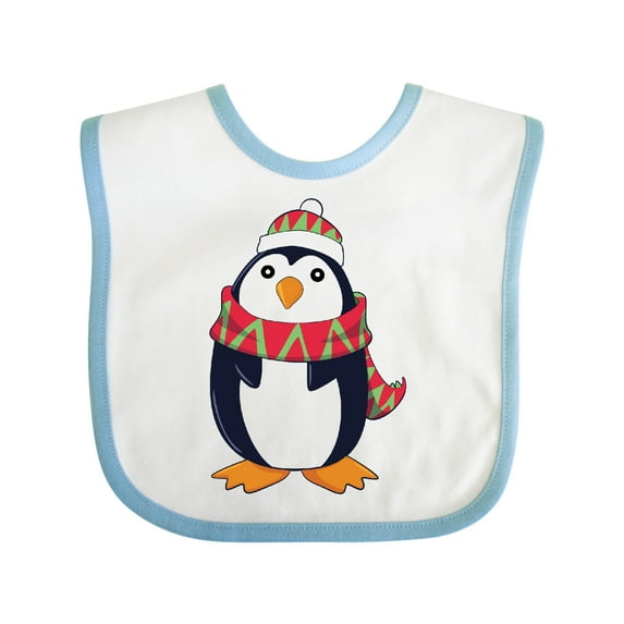Inktastic Cuddly Christmas Penguin Boys or Girls Baby Bib
