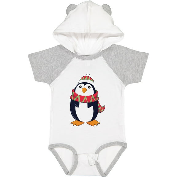 Inktastic Cuddly Christmas Penguin Boys or Girls Baby Bodysuit