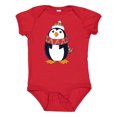 thumbnail image 1 of Inktastic Cuddly Christmas Penguin Boys or Girls Baby Bodysuit, 1 of 5
