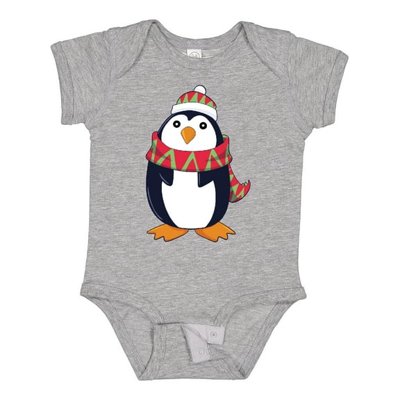 Inktastic Cuddly Christmas Penguin Boys or Girls Baby Bodysuit