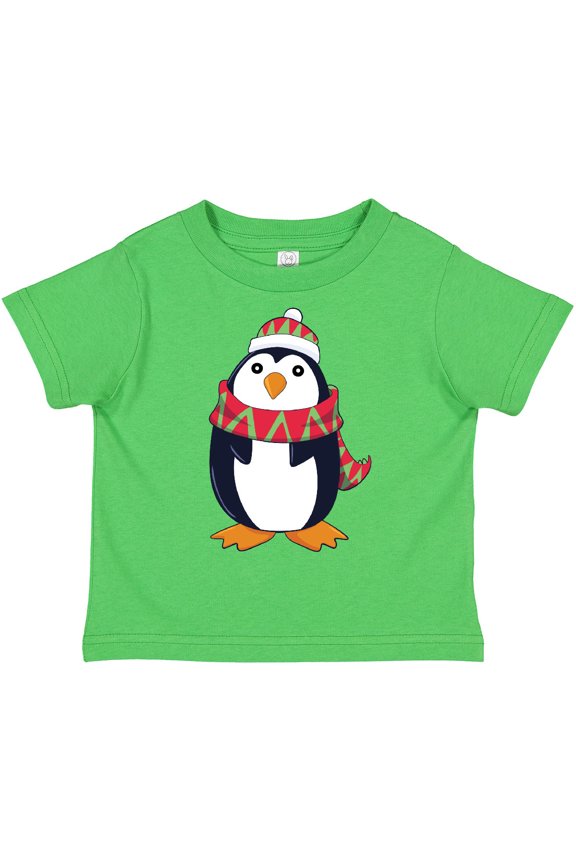 Cuddly Christmas Penguin Boys or Girls Toddler T-Shirt