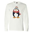 thumbnail image 1 of Inktastic Cuddly Christmas Penguin Long Sleeve T-Shirt, 1 of 5