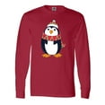 thumbnail image 1 of Inktastic Cuddly Christmas Penguin Long Sleeve T-Shirt, 1 of 5