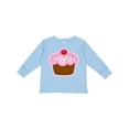 thumbnail image 1 of Inktastic Cupcake Girls Long Sleeve Toddler T-Shirt, 1 of 5