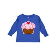 thumbnail image 1 of Inktastic Cupcake Girls Long Sleeve Toddler T-Shirt, 1 of 5