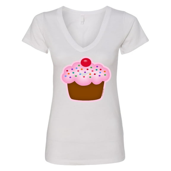 Inktastic Cupcake Women's V-Neck T-Shirt