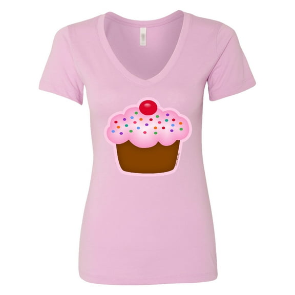 Inktastic Cupcake Women's V-Neck T-Shirt