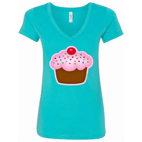 Inktastic Cupcake Women's V-Neck T-Shirt