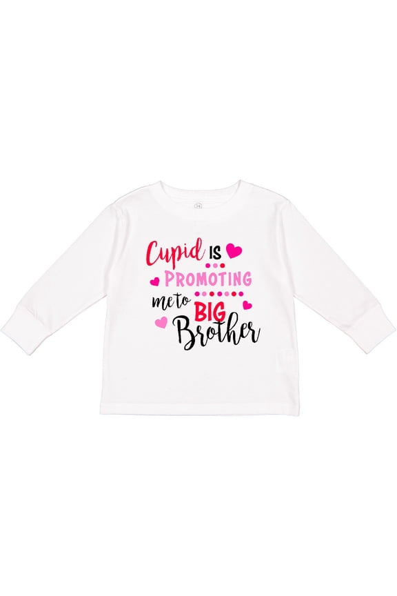 Cupid is Promoting Me to Big Brother Boys Long Sleeve Toddler T-Shirt