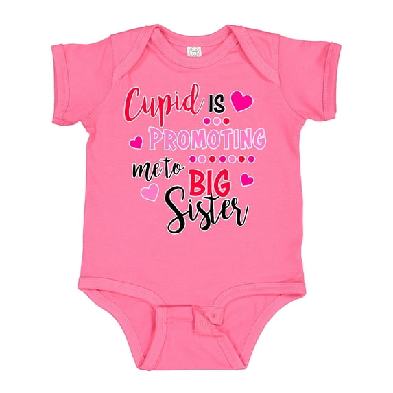 Inktastic Cupid is Promoting Me to Big Sister Girls Baby Bodysuit