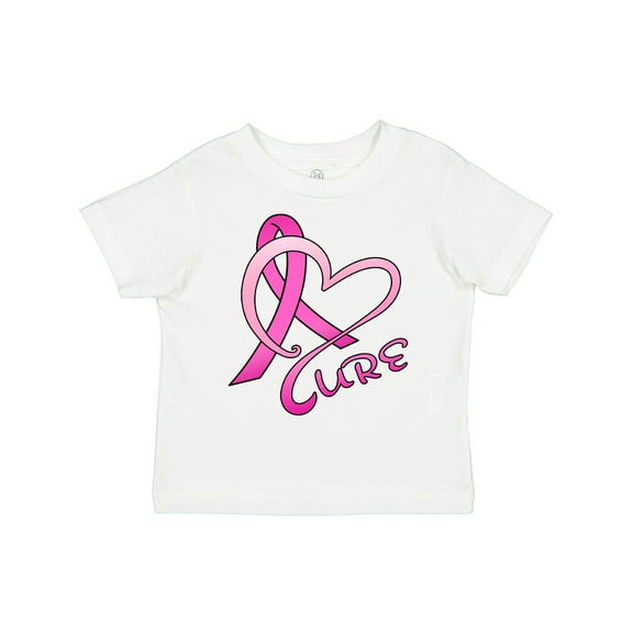 Inktastic Cure Breast Cancer Awareness Pink Ribbon Boys or Girls Toddler T-Shirt