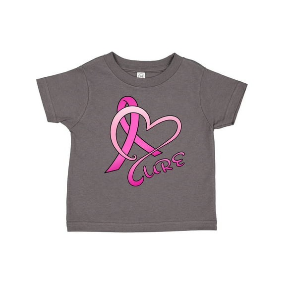 Inktastic Cure Breast Cancer Awareness Pink Ribbon Boys or Girls Toddler T-Shirt