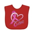thumbnail image 1 of Inktastic Cure- Breast Cancer Awareness pink ribbon Boys or Girls Baby Bib, 1 of 4