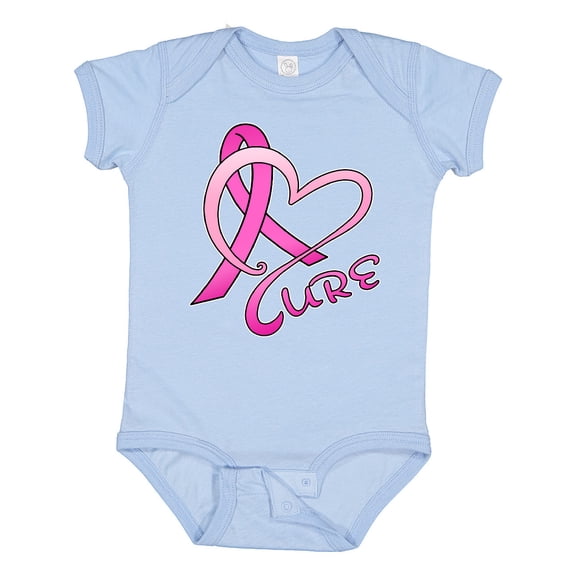 Inktastic Cure Breast Cancer Awareness Pink Ribbon Boys or Girls Baby Bodysuit