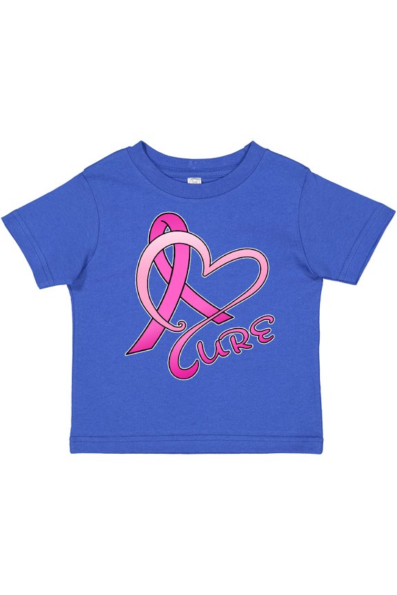 Cure- Breast Cancer Awareness pink ribbon Boys or Girls Toddler T-Shirt