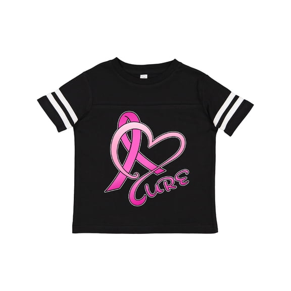 Inktastic Cure- Breast Cancer Awareness pink ribbon Boys or Girls Toddler T-Shirt