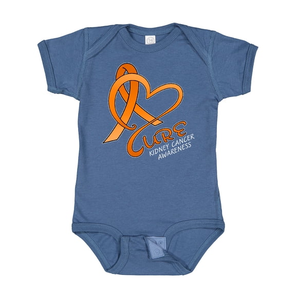 Inktastic Cure Kidney Cancer Awareness Orange Ribbon Boys or Girls Baby Bodysuit
