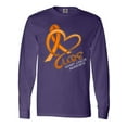 thumbnail image 1 of Inktastic Cure- Kidney Cancer Awareness Orange Ribbon Long Sleeve T-Shirt, 1 of 5