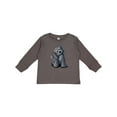 thumbnail image 1 of Inktastic Curious Black Doodle Boys or Girls Long Sleeve Toddler T-Shirt, 1 of 5