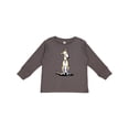 thumbnail image 1 of Inktastic Curious Greyhound Boys or Girls Long Sleeve Toddler T-Shirt, 1 of 5