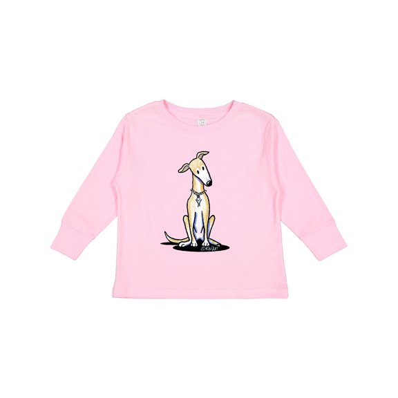 Inktastic Curious Greyhound Boys or Girls Long Sleeve Toddler T-Shirt