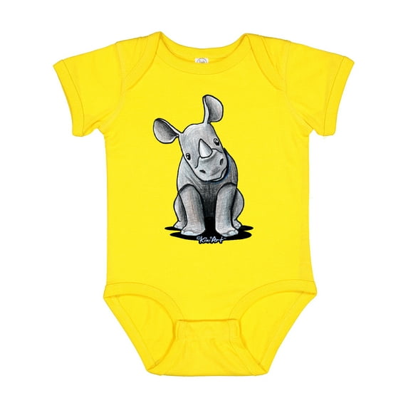 Inktastic Curious Rhinos Boys or Girls Baby Bodysuit