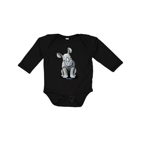 Inktastic Curious Rhinos Boys or Girls Long Sleeve Baby Bodysuit
