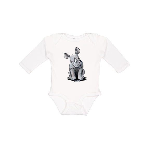 Inktastic Curious Rhinos Boys or Girls Long Sleeve Baby Bodysuit
