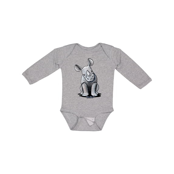 Inktastic Curious Rhinos Boys or Girls Long Sleeve Baby Bodysuit