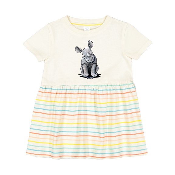 Inktastic Curious Rhinos Girls Baby Dress