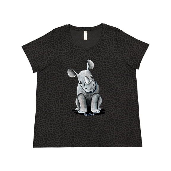 Inktastic Curious Rhinos Women's Plus Size T-Shirt