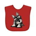thumbnail image 1 of Inktastic Curious Schnauzer Boys or Girls Baby Bib, 1 of 4