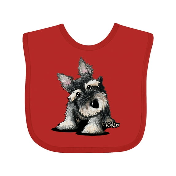 Inktastic Curious Schnauzer Boys or Girls Baby Bib