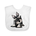 thumbnail image 1 of Inktastic Curious Schnauzer Boys or Girls Baby Bib, 1 of 4