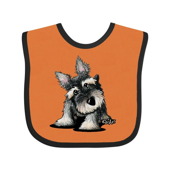 Inktastic Curious Schnauzer Boys or Girls Baby Bib
