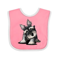Inktastic Curious Schnauzer Boys or Girls Baby Bib