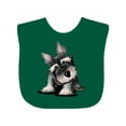 thumbnail image 1 of Inktastic Curious Schnauzer Boys or Girls Baby Bib, 1 of 4