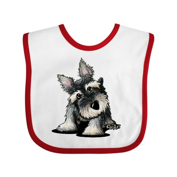 Inktastic Curious Schnauzer Boys or Girls Baby Bib
