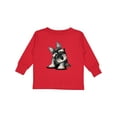 thumbnail image 1 of Inktastic Curious Schnauzer Boys or Girls Long Sleeve Toddler T-Shirt, 1 of 5
