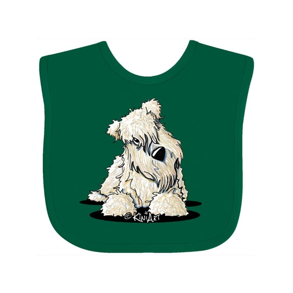 Inktastic Curious Wheaten Terrier Boys or Girls Baby Bib