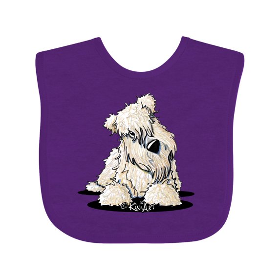 Inktastic Curious Wheaten Terrier Boys or Girls Baby Bib